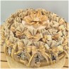 Bomboniera Comunione e Cresima Torta di Sacchetti Natural con Portachiavi Croce Strass e Stella Personalizzata