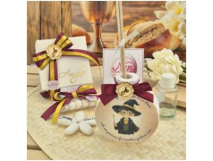 Bomboniera Comunione e Cresima Profumatore "Piccolo Mago" con Frase Magica e Nastri Grifondoro