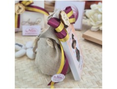 Bomboniera Comunione e Cresima Magnete Piccolo Mago con Frase Motivazionale su Sacchetto Lino