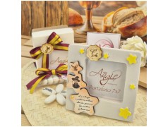 Bomboniera Comunione e Cresima Cornice Portafoto Media 9x9 "Piccolo Mago" con Frase