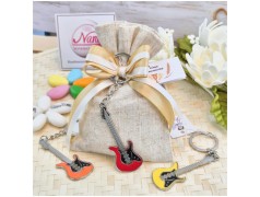 Bomboniera Tema Musica Portachiavi  Chitarra elettrica