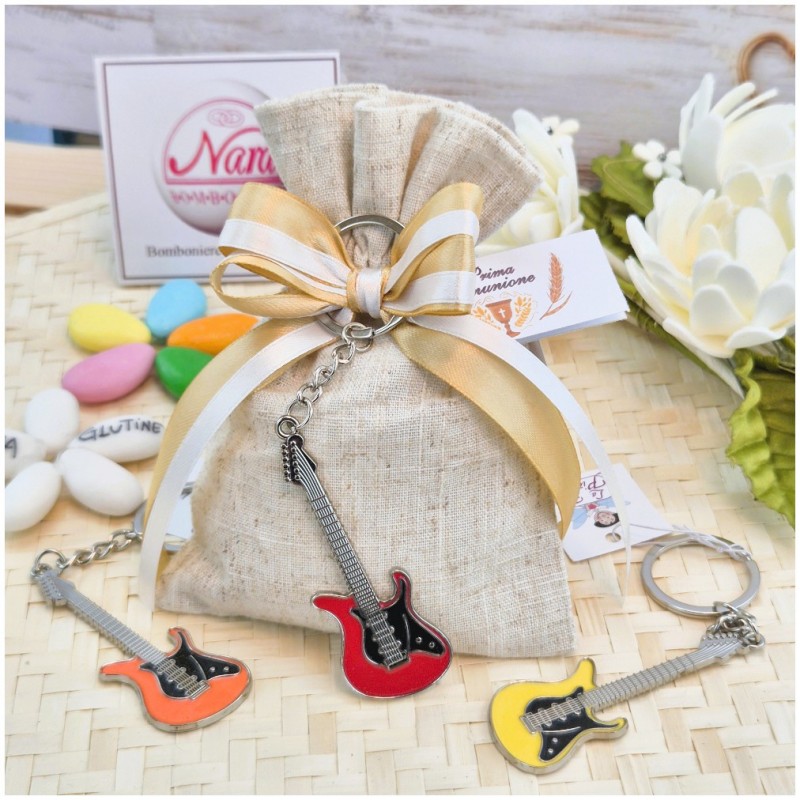 Bomboniera Tema Musica Portachiavi  Chitarra elettrica