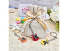 Bomboniera Tema Musica Portachiavi  Chitarra elettrica