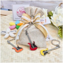 Bomboniera Tema Musica Portachiavi  Chitarra elettrica