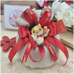 Bomboniera Laurea Sacchetto con Magnete Gufo Assortito