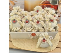 Bomboniera Basket Portachiavi con palla di gomma e vassoio