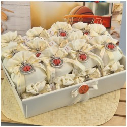 Bomboniera Basket Portachiavi con palla di gomma e vassoio