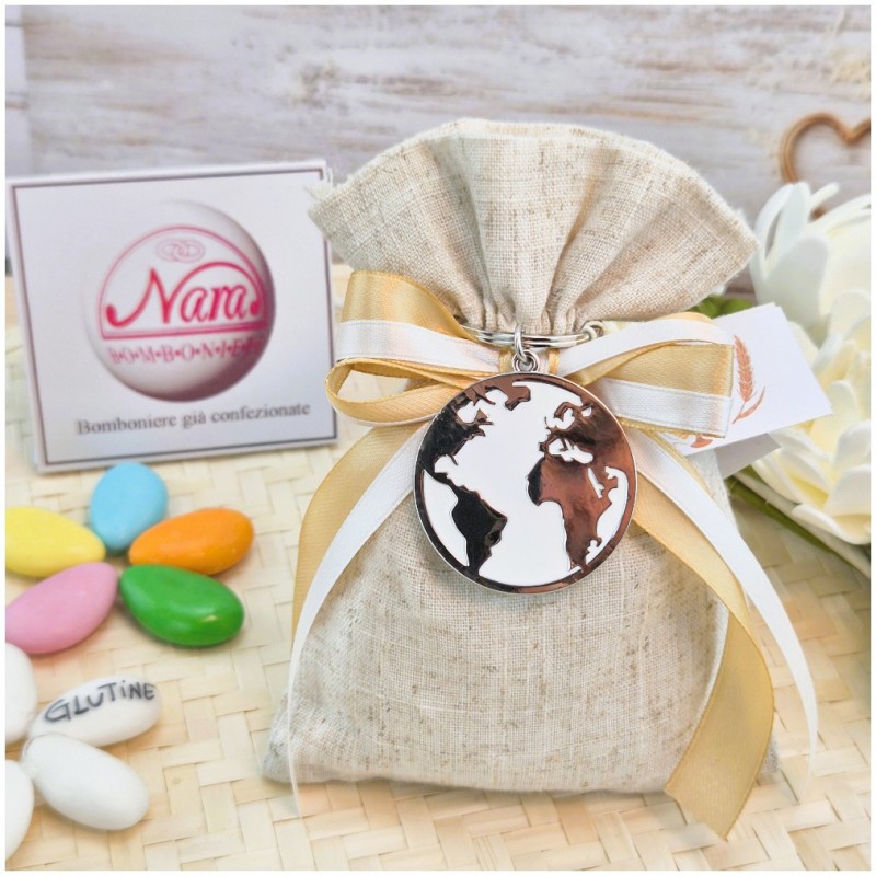 porta chiave mappamondo bomboniera