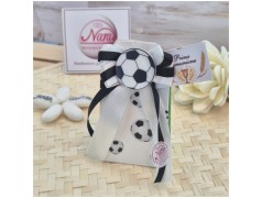 BBomboniera Comunione Vassoio Scatoline Calcio Tifoso Bianconero con Pallone