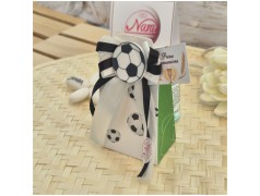 Bomboniera Comunione Vassoio Scatoline Calcio Tifoso Bianconero con Pallone