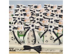 Bomboniera Comunione Vassoio Scatoline Calcio Tifoso Bianconero con Pallone