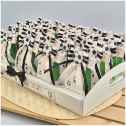 Bomboniera Comunione Vassoio Scatoline Calcio Tifoso Bianconero con Pallone