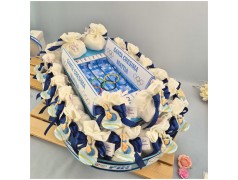 Torta Bomboniera Cresima e Comunione Passione Nuoto con Nuotatore e Piscina Centrale