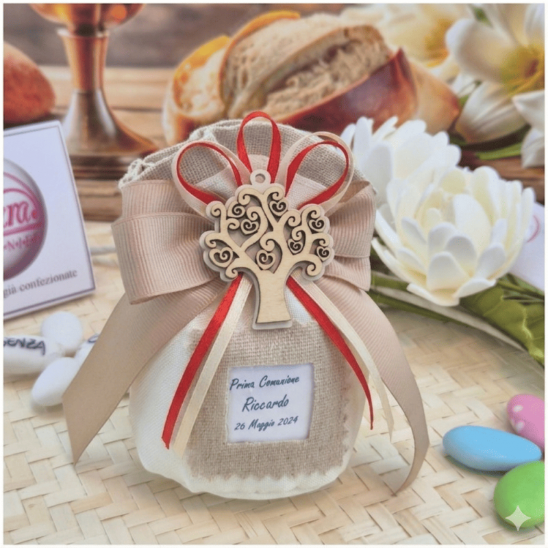 Sacchettino bomboniera albero della vita