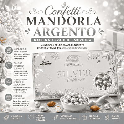 confetti mandorla argento