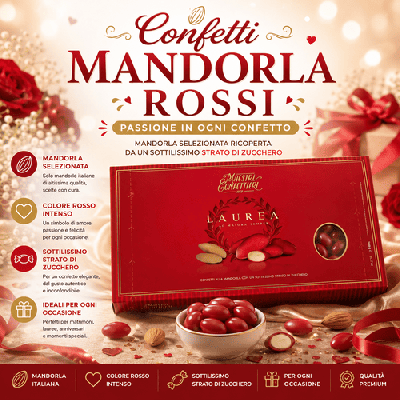 confetti mandorla rossa