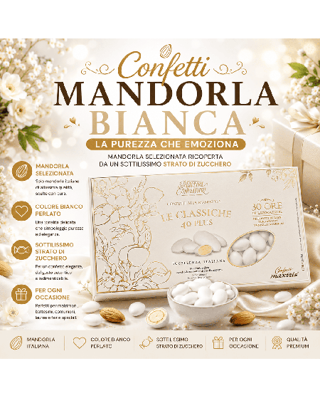 Confetti Mandorla bianca 40 plus