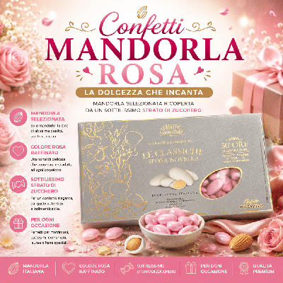 Confetti Mandorla Rosa