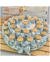 Torta Bomboniera Battesimo Bimbo "Eco-Chic" Barattoli Vetro Ermetici con Tappo Legno Personalizzato-Nara Bomboniere