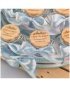 Torta Bomboniera Battesimo Bimbo "Eco-Chic" Barattoli Vetro Ermetici con Tappo Legno Personalizzato-Nara Bomboniere