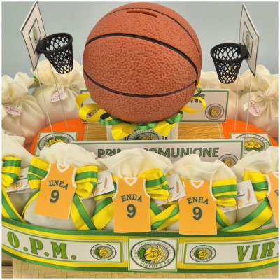 Bomboniere a tema basket magliette calamita della Virtus-Nara Bomboniere
