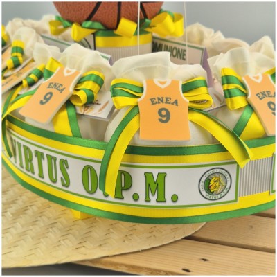 Bomboniere a tema basket magliette calamita della Virtus-Nara Bomboniere