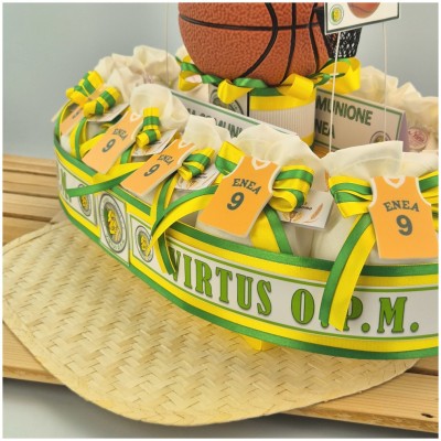 Bomboniere a tema basket magliette calamita della Virtus-Nara Bomboniere
