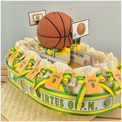 Bomboniere a tema basket magliette calamita della Virtus-Nara Bomboniere