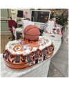 Torta Bomboniera Comunione "La Tua Squadra di Basket" con Maglia Personalizzata e Pallone Salvadanaio-Nara Bomboniere