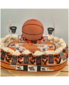 Torta Bomboniera Comunione "La Tua Squadra di Basket" con Maglia Personalizzata e Pallone Salvadanaio-Nara Bomboniere