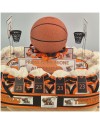Torta Bomboniera Comunione "La Tua Squadra di Basket" con Maglia Personalizzata e Pallone Salvadanaio-Nara Bomboniere