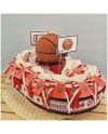 Bomboniere Etrusca Basket Biancorossa con Maglia e Pallone Salvadanaio-Nara Bomboniere