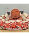 Bomboniere Etrusca Basket Biancorossa con Maglia e Pallone Salvadanaio-Nara Bomboniere