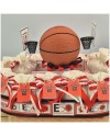 Bomboniere Etrusca Basket Biancorossa con Maglia e Pallone Salvadanaio-Nara Bomboniere