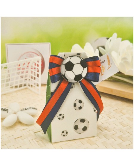 Bomboniera Comunione Calcio "Goleador Bianconero" - Astuccio Stampato con Maxi Pallone