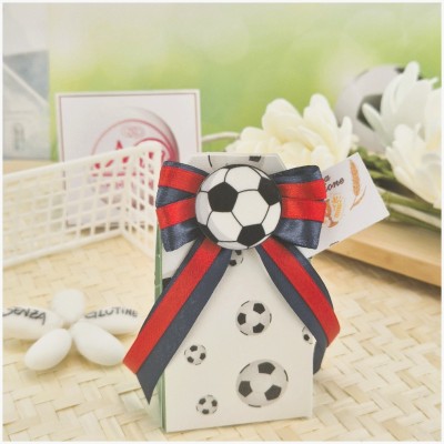 Bomboniera Comunione Calcio "Goleador Bianconero" - Astuccio Stampato con Maxi Pallone-Nara Bomboniere