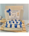 Bomboniera Battesimo e Comunione Sacchetto Piccolo Principe con Frase e Nastro Blu Royal