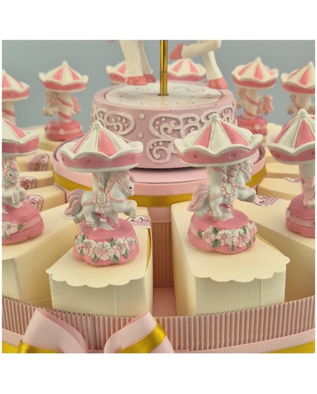 Torta Bomboniera Battesimo Cavallino Giostra dei Sogni Rosa