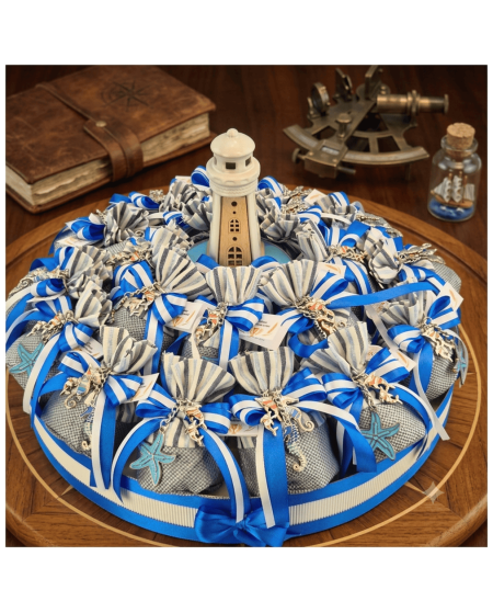 Torta Bomboniera Tema Mare portachiavi stella marina e cavalluccio Marino