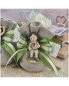 Torta Bomboniera Comunione "Piccolo Scout" Tema Bosco con Statuine e Tenda Campeggio