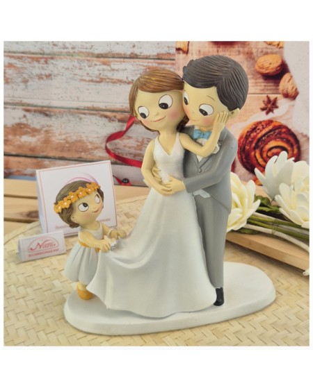 Topper Cake sposi con bambina