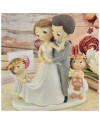 Topper Cake sposi con due bambine