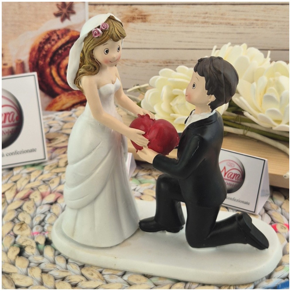Centro Torta sposini con cuore