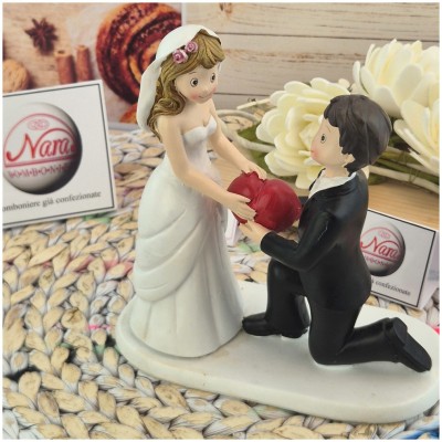 Centro Torta sposini con cuore