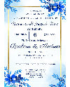 Partecipazioni Matrimonio Digitali Invito WhatsApp Blu Personalizzato