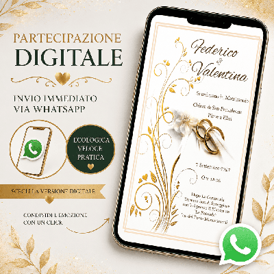 Partecipazione matrimonio digitale
