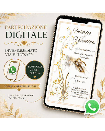 Partecipazione matrimonio digitale