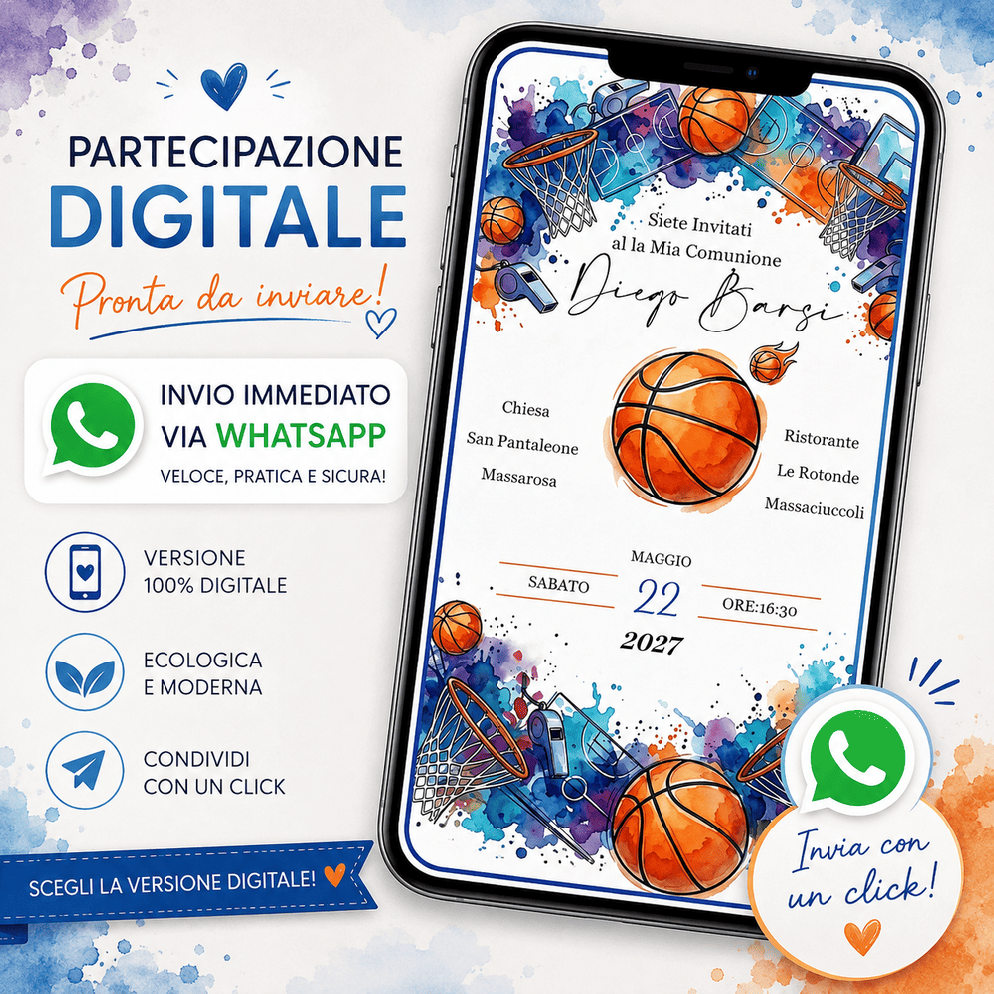 Inviti Digitali tema Basket