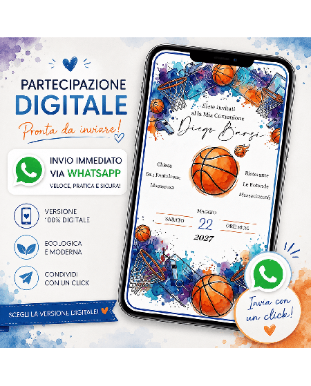 Inviti Digitali tema Basket