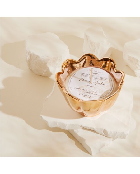 Bomboniera Claraluna 2027 Candela Fiore di Loto Rose Gold Personalizata